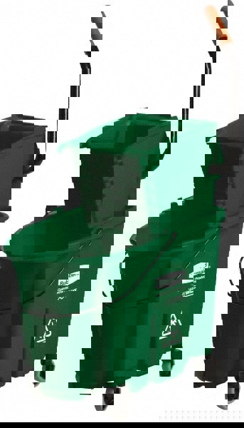 WaveBrake 2.0 Bucket/Wringer Combos, Side-Press, 35 qt, Plastic, Green